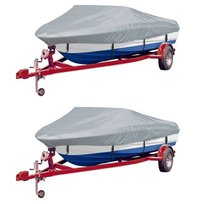 Boat Covers 2 pcs Grey Length 488-564 cm Width 239 cm