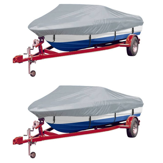 Boat Covers 2 pcs Grey Length 488-564 cm Width 239 cm