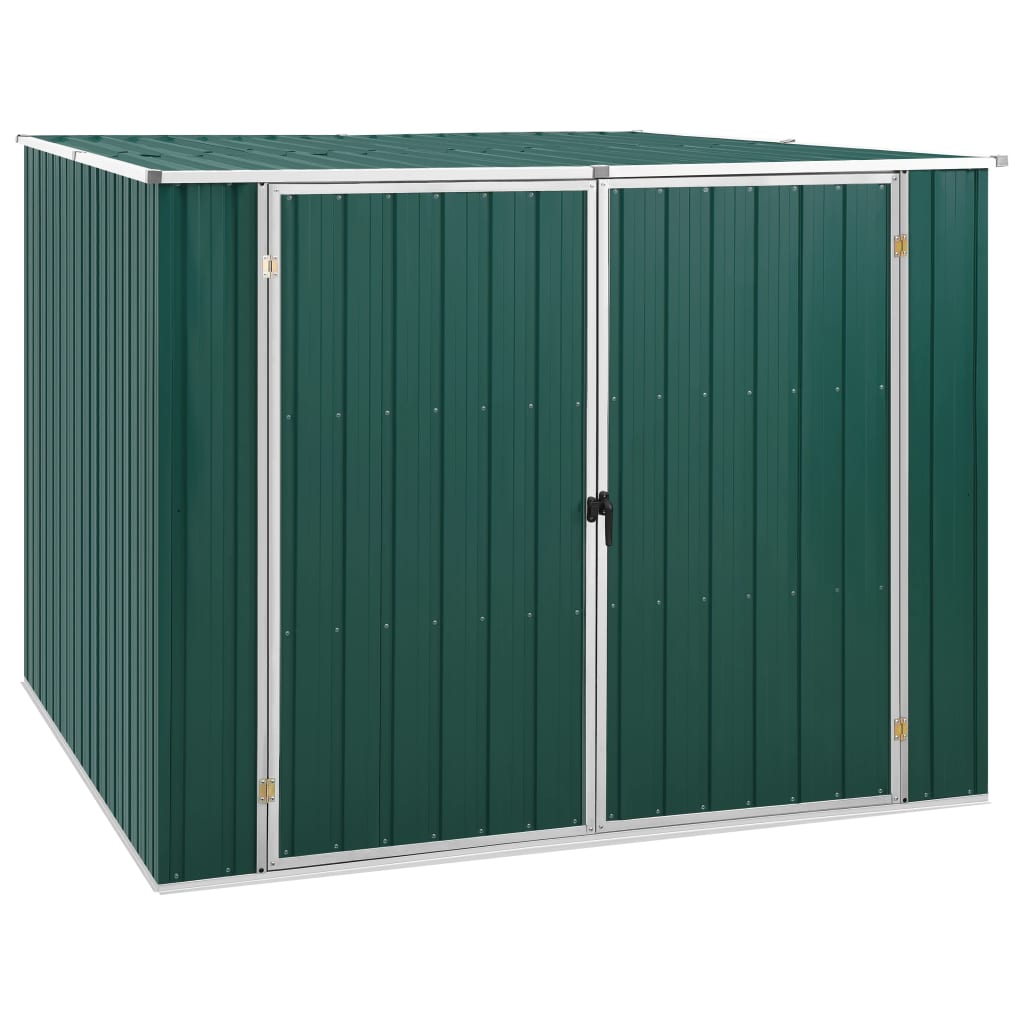 Garden Shed Green 195x198x159 cm Galvanised Steel