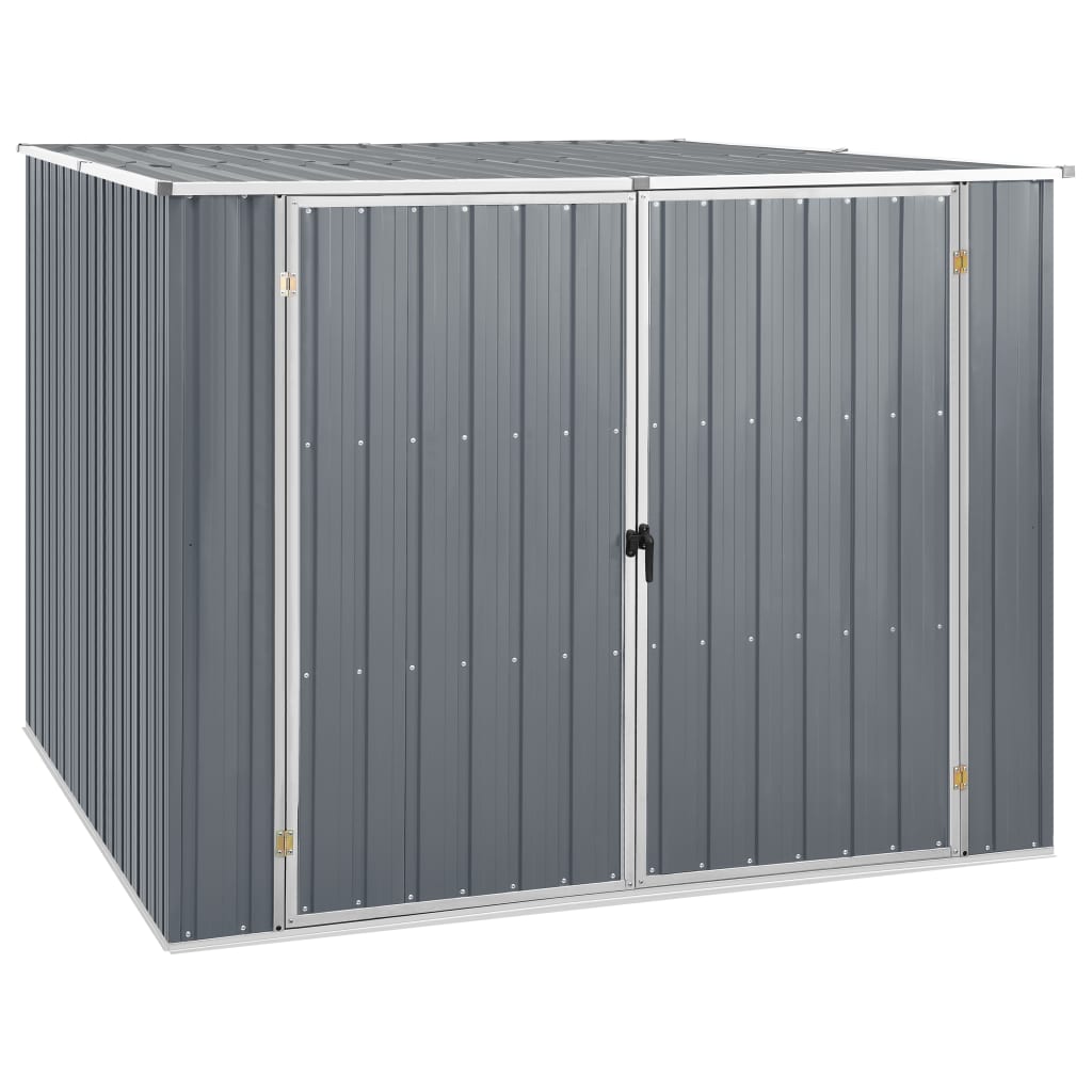 Garden Shed Grey 195x198x159 cm Galvanised Steel