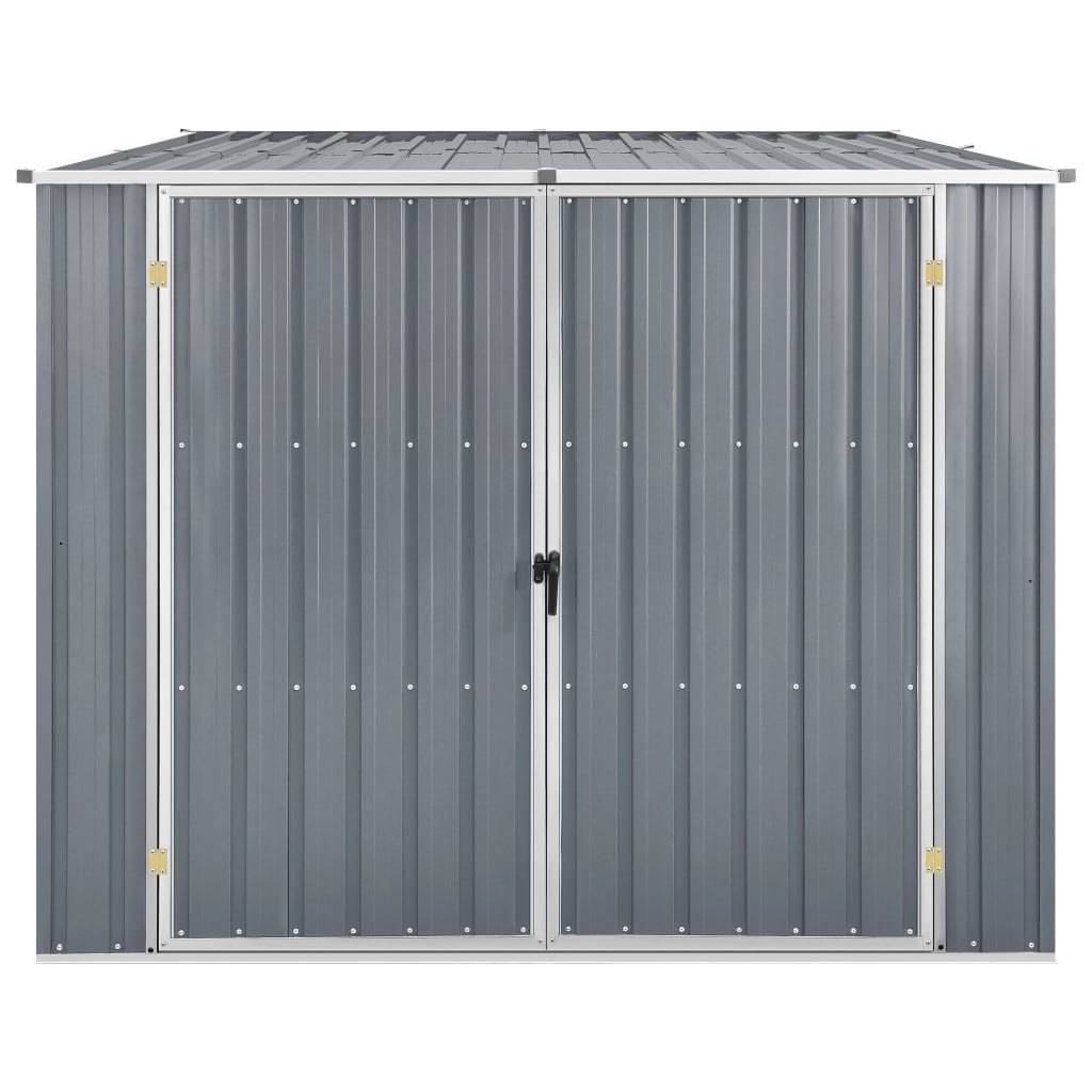 Garden Shed Grey 195x198x159 cm Galvanised Steel