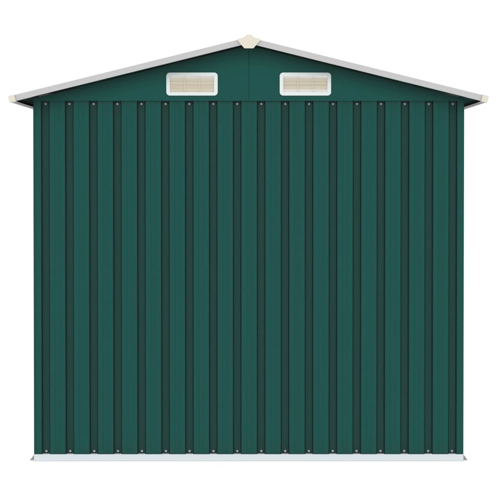 Garden Shed Green 205x129x183 cm Galvanised Steel