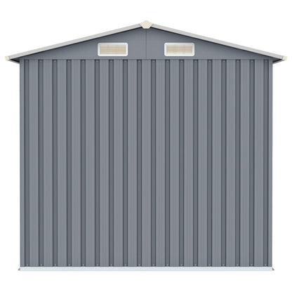 Garden Shed Grey 205x129x183 cm Galvanised Steel