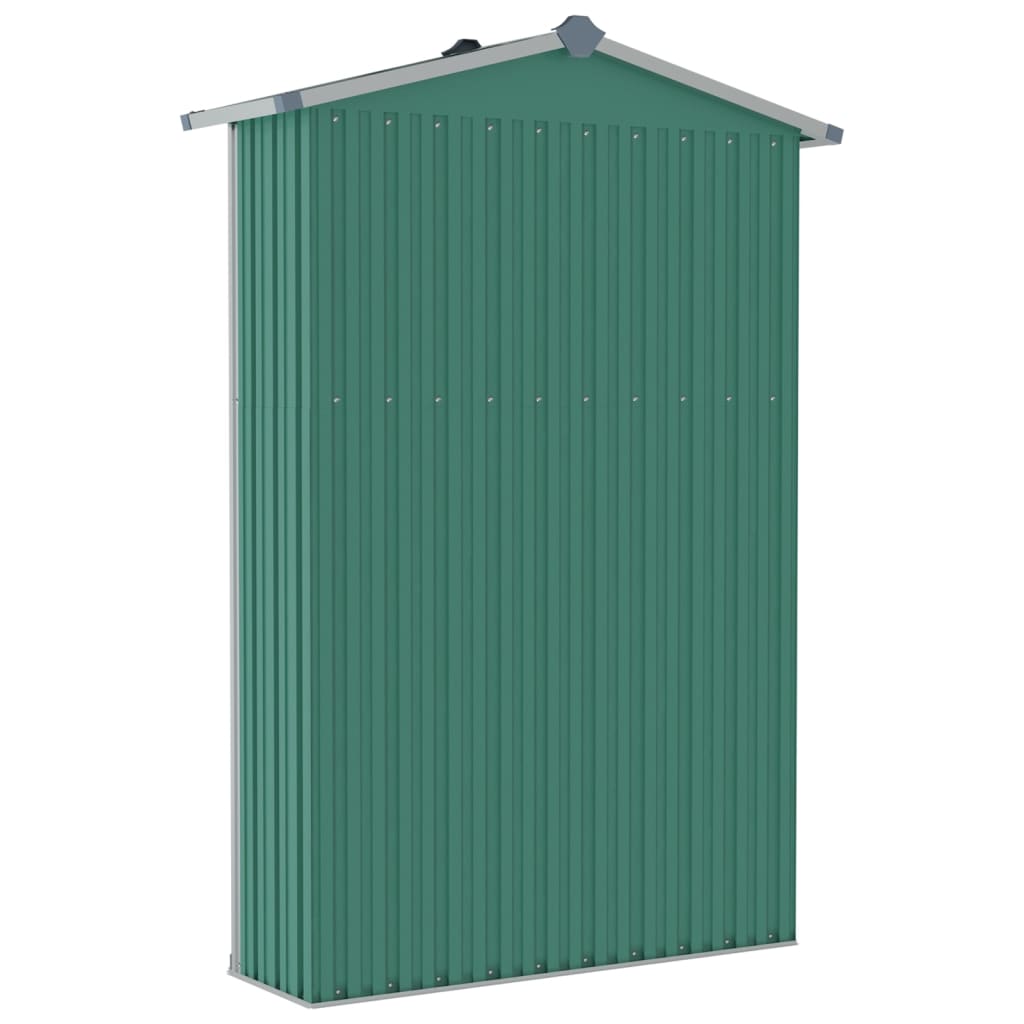 Garden Shed Green 116x45x175 cm Galvanised Steel