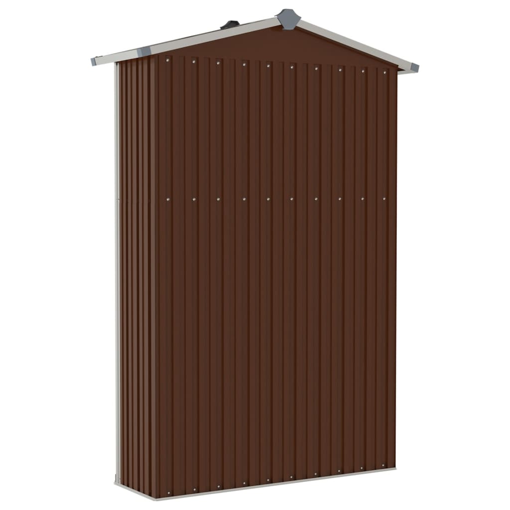 Garden Shed Brown 116x45x175 cm Galvanised Steel