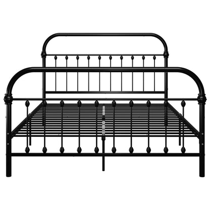 Bed Frame Black Metal 160x200 cm