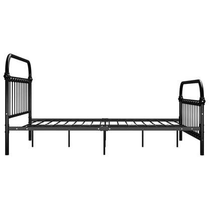 Bed Frame Black Metal 160x200 cm