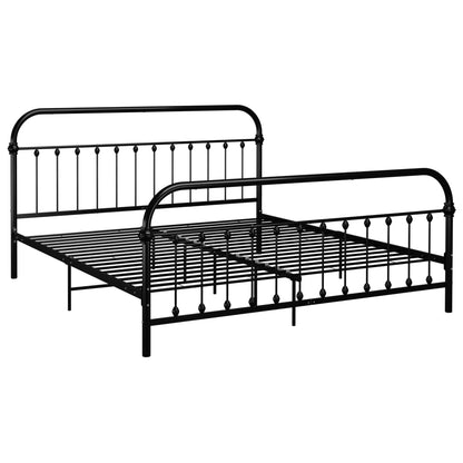 Bed Frame Black Metal 180x200 cm Super King