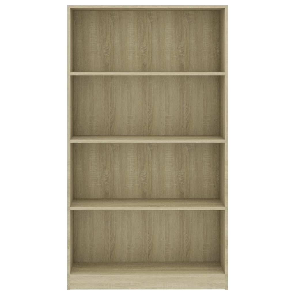 4-Tier Book Cabinet Sonoma Oak 80x24x142 cm Engineered Wood