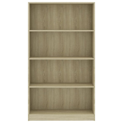 4-Tier Book Cabinet Sonoma Oak 80x24x142 cm Engineered Wood