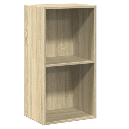 2-Tier Book Cabinet Sonoma Oak 40x30x76.5 cm Engineered Wood