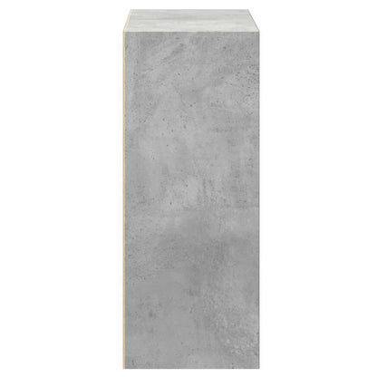 2-Tier Book Cabinet Concrete Grey 40x30x76.5 cm Engineered Wood