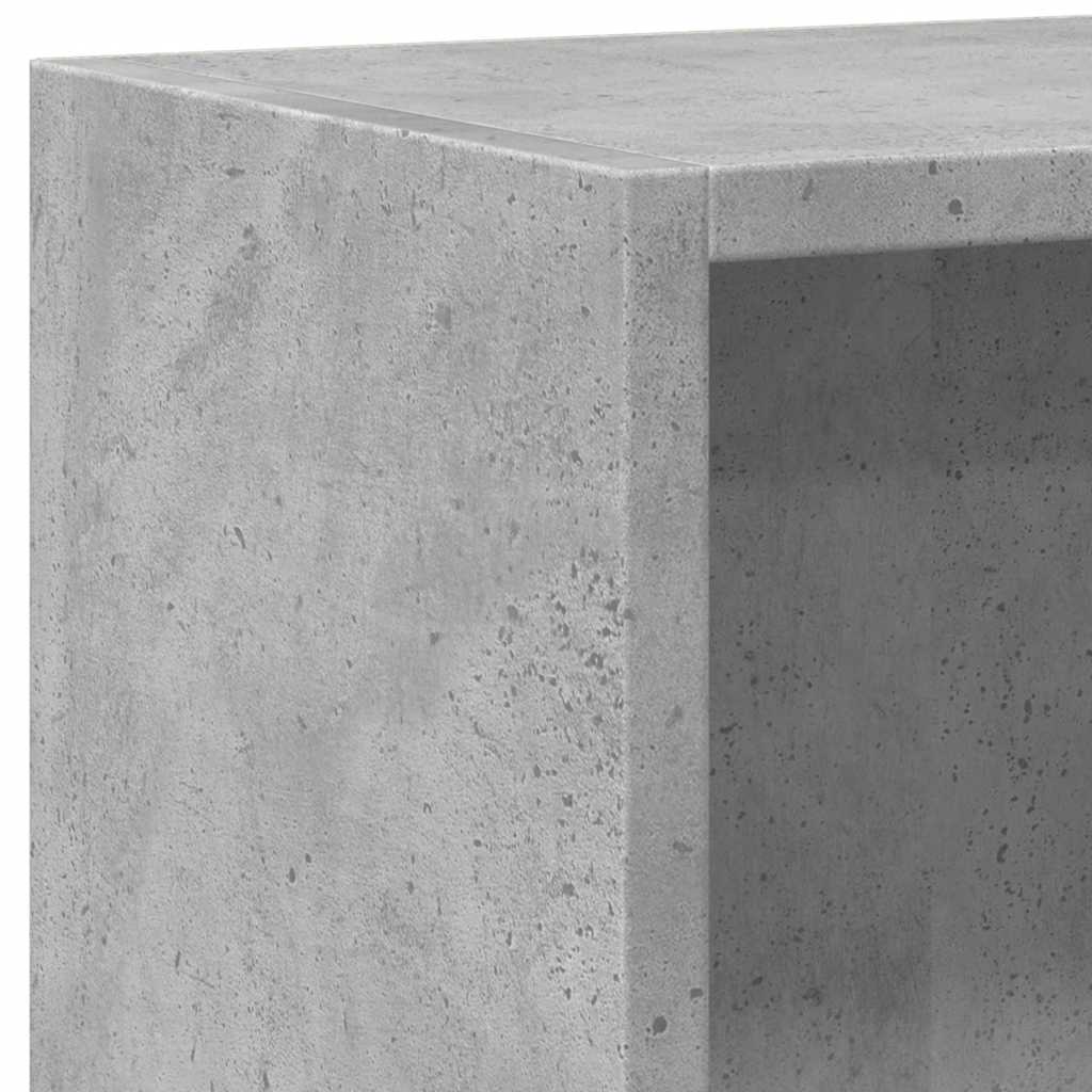 2-Tier Book Cabinet Concrete Grey 40x30x76.5 cm Engineered Wood