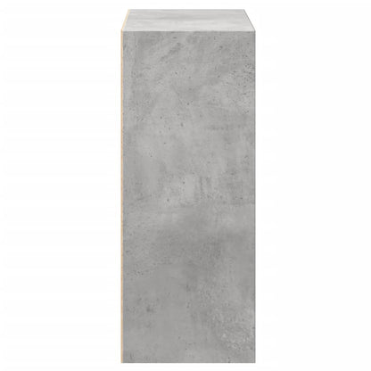 2-Tier Book Cabinet Concrete Grey 60x30x76.5 cm Engineered Wood