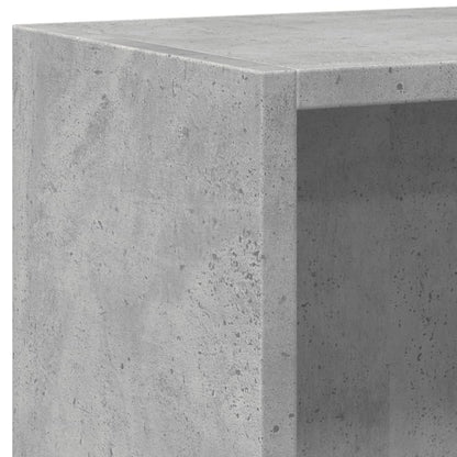 2-Tier Book Cabinet Concrete Grey 60x30x76.5 cm Engineered Wood