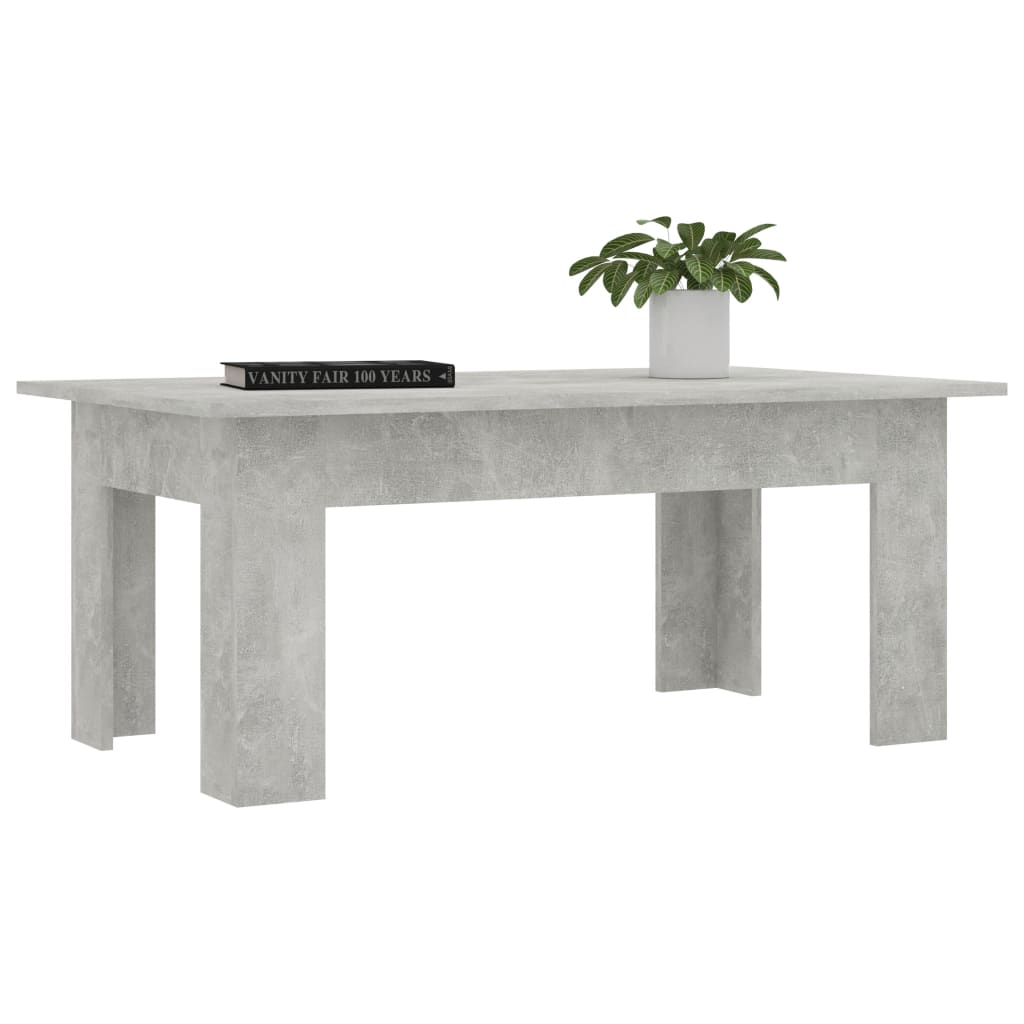 Coffee Table Concrete Grey 100x60x42 cm Engineered Wood