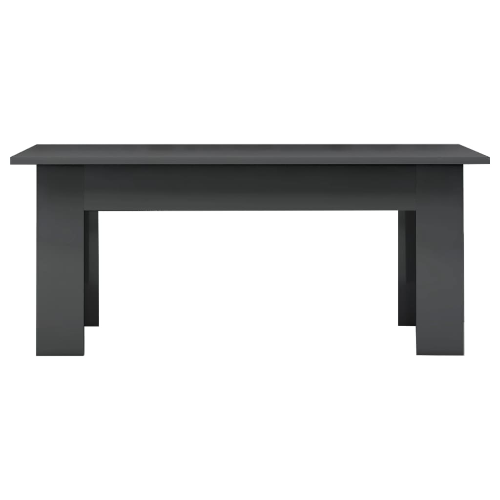 Coffee Table High Gloss Grey 100x60x42 cm Engineered Wood