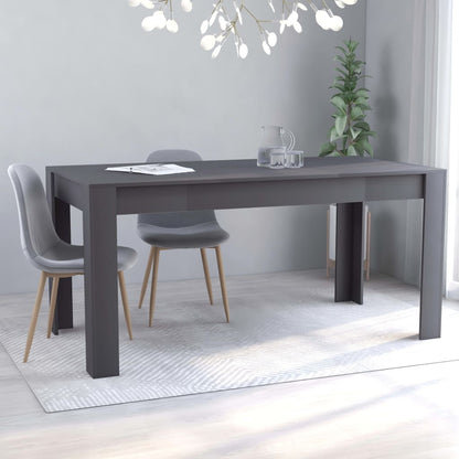 Dining Table Grey 160x80x76 cm Engineered Wood