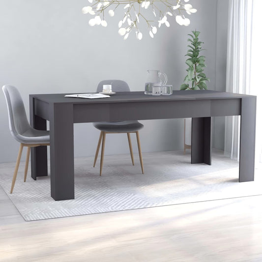 Dining Table Grey 180x90x76 cm Engineered Wood