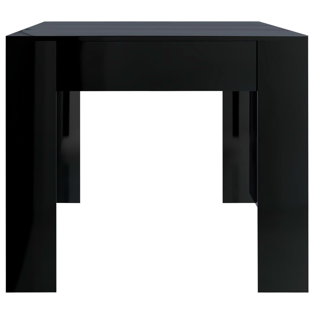 Dining Table High Gloss Black 180x90x76 cm Engineered Wood