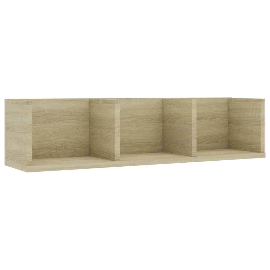 CD Wall Shelf Sonoma Oak 75x18x18 cm Engineered Wood