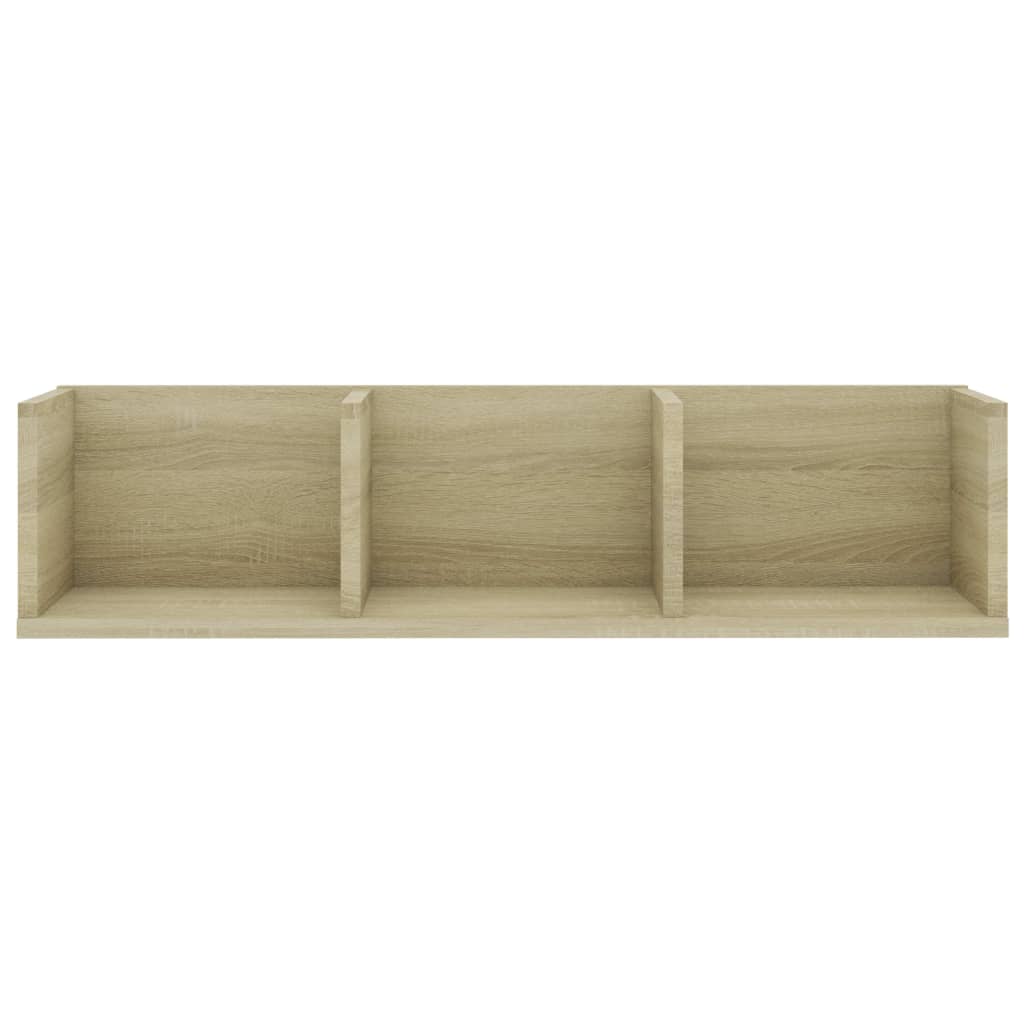 CD Wall Shelf Sonoma Oak 75x18x18 cm Engineered Wood