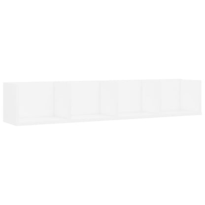 CD Wall Shelf White 100x18x18 cm Engineered Wood