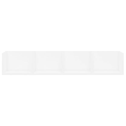 CD Wall Shelf White 100x18x18 cm Engineered Wood