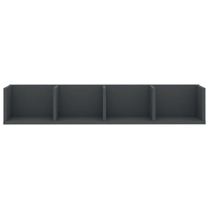 CD Wall Shelf Grey 100x18x18 cm Engineered Wood