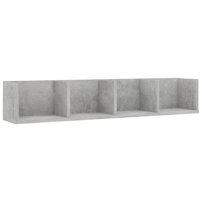 CD Wall Shelf Concrete Grey 100x18x18 cm Engineered Wood