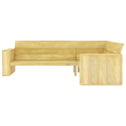 Garden Corner Bench 239 cm Impregnated Pinewood