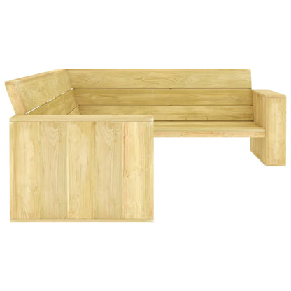 Garden Corner Bench 239 cm Impregnated Pinewood