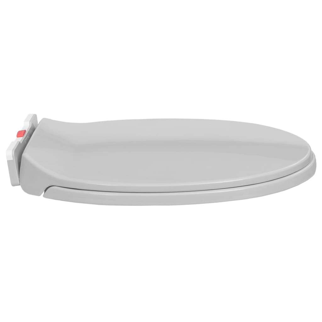 Soft-Close Toilet Seat Quick Release Light Grey Oval