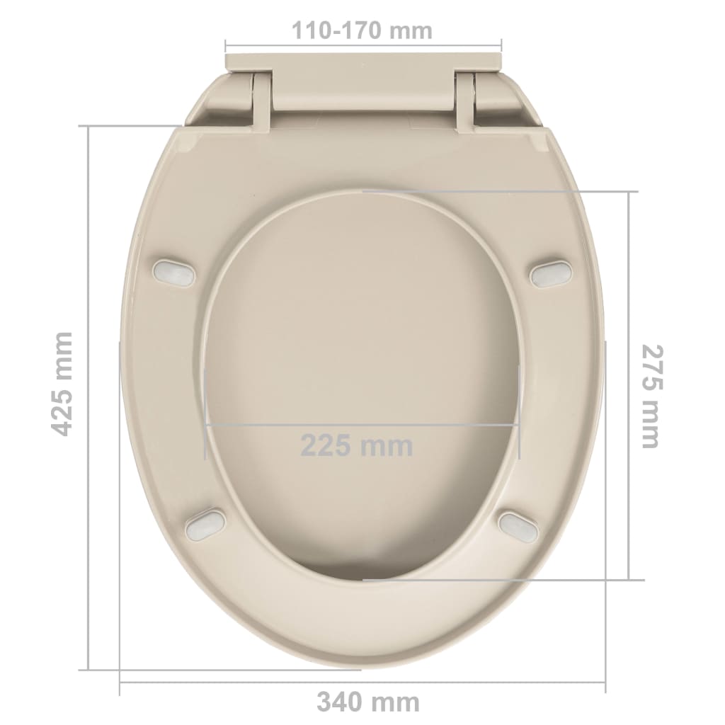 Soft-Close Toilet Seat Apricot Oval