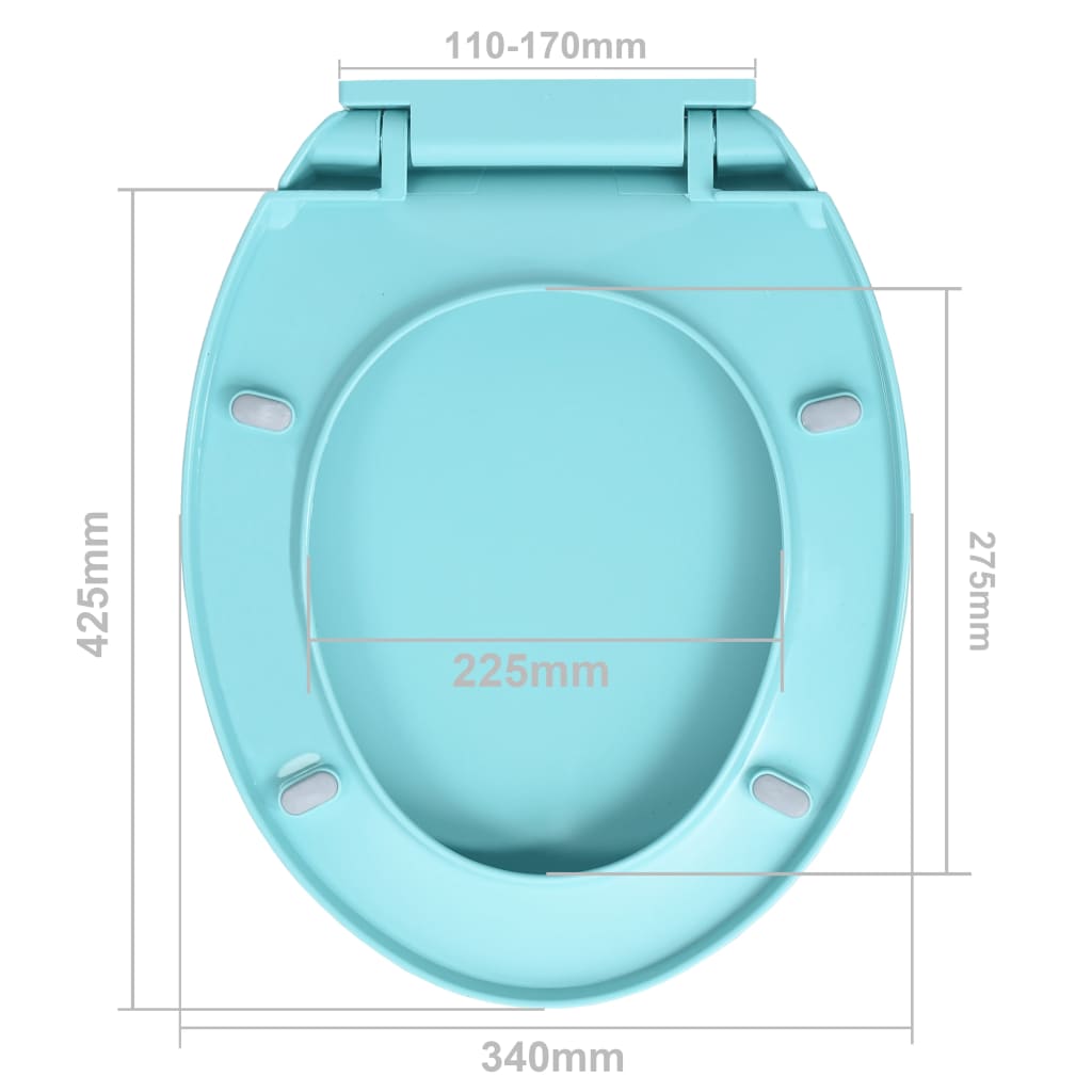 Soft-Close Toilet Seat Green Oval