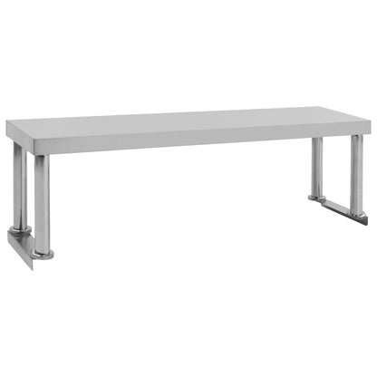 Work Table Overshelf 120x30x35 cm Stainless Steel