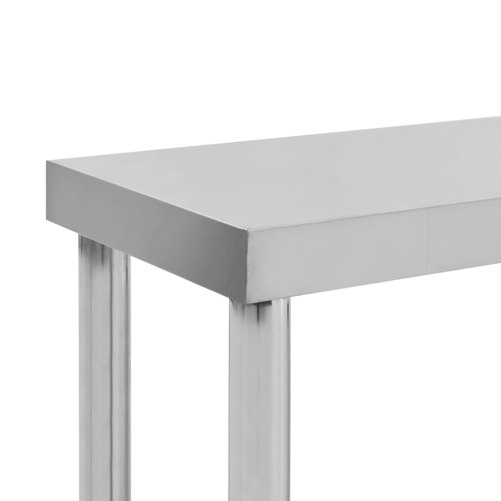 Work Table Overshelf 120x30x35 cm Stainless Steel