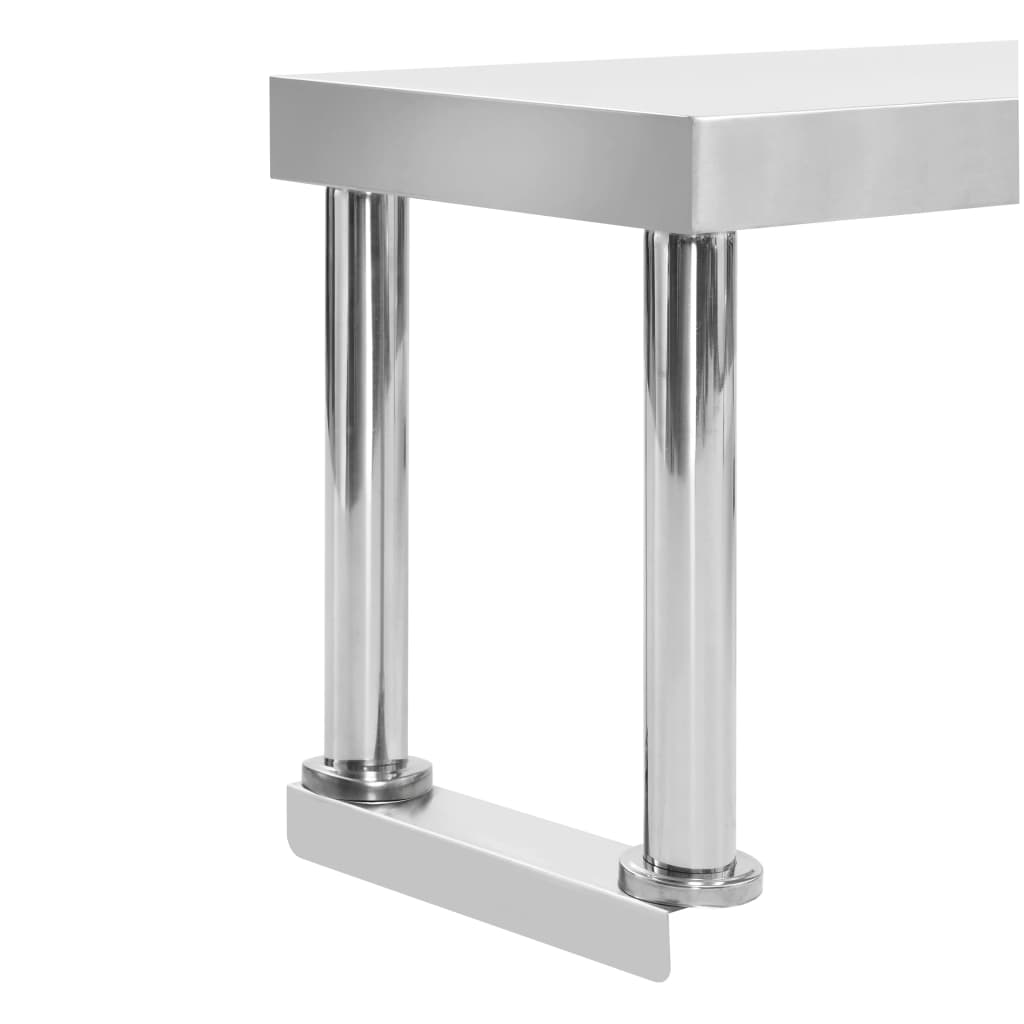 Work Table Overshelf 120x30x35 cm Stainless Steel