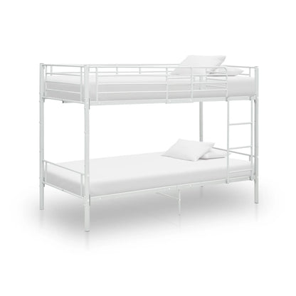 Bunk Bed White Metal 90x200 cm