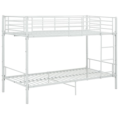 Bunk Bed White Metal 90x200 cm