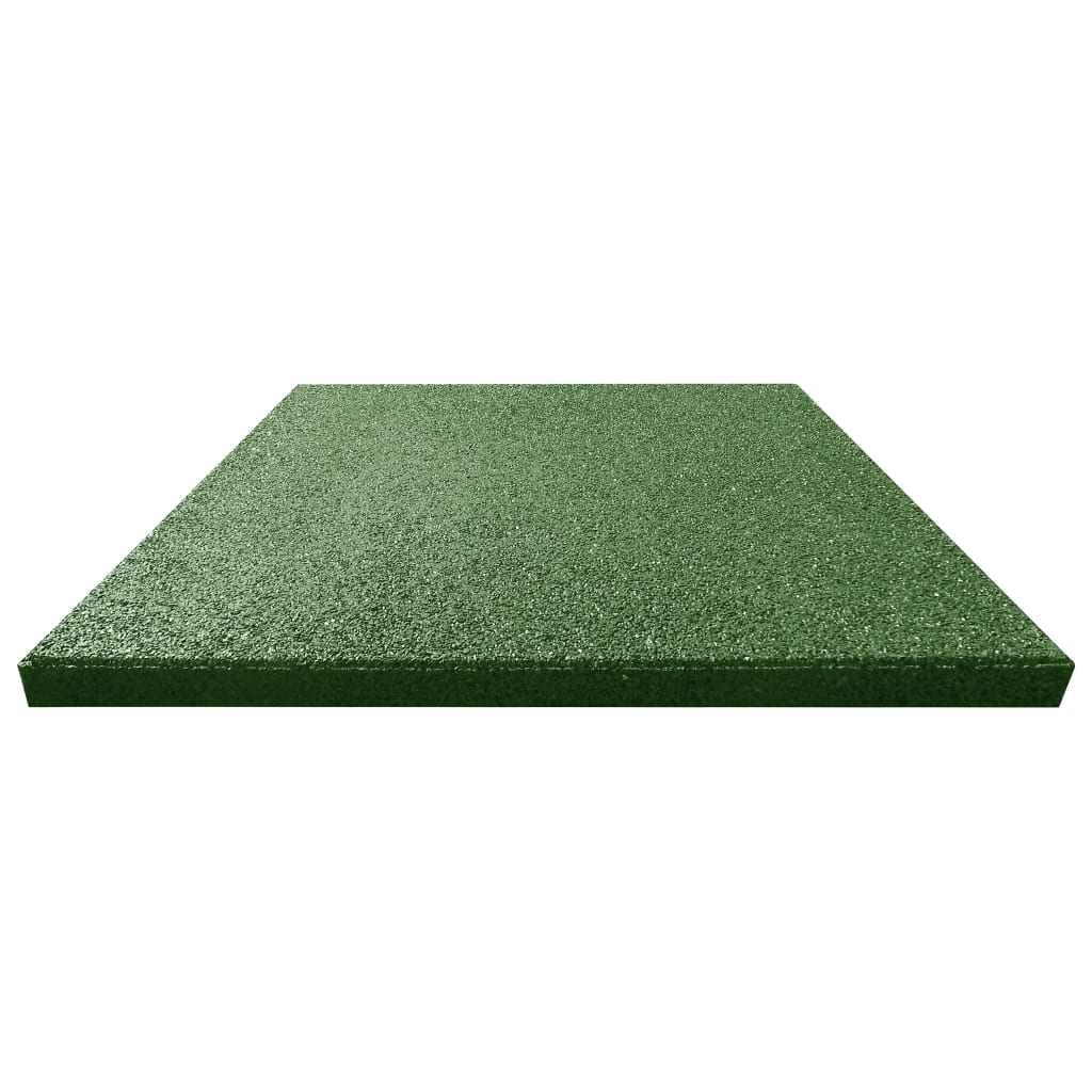 Fall Protection Tiles 6 pcs Rubber 50x50x3 cm Green