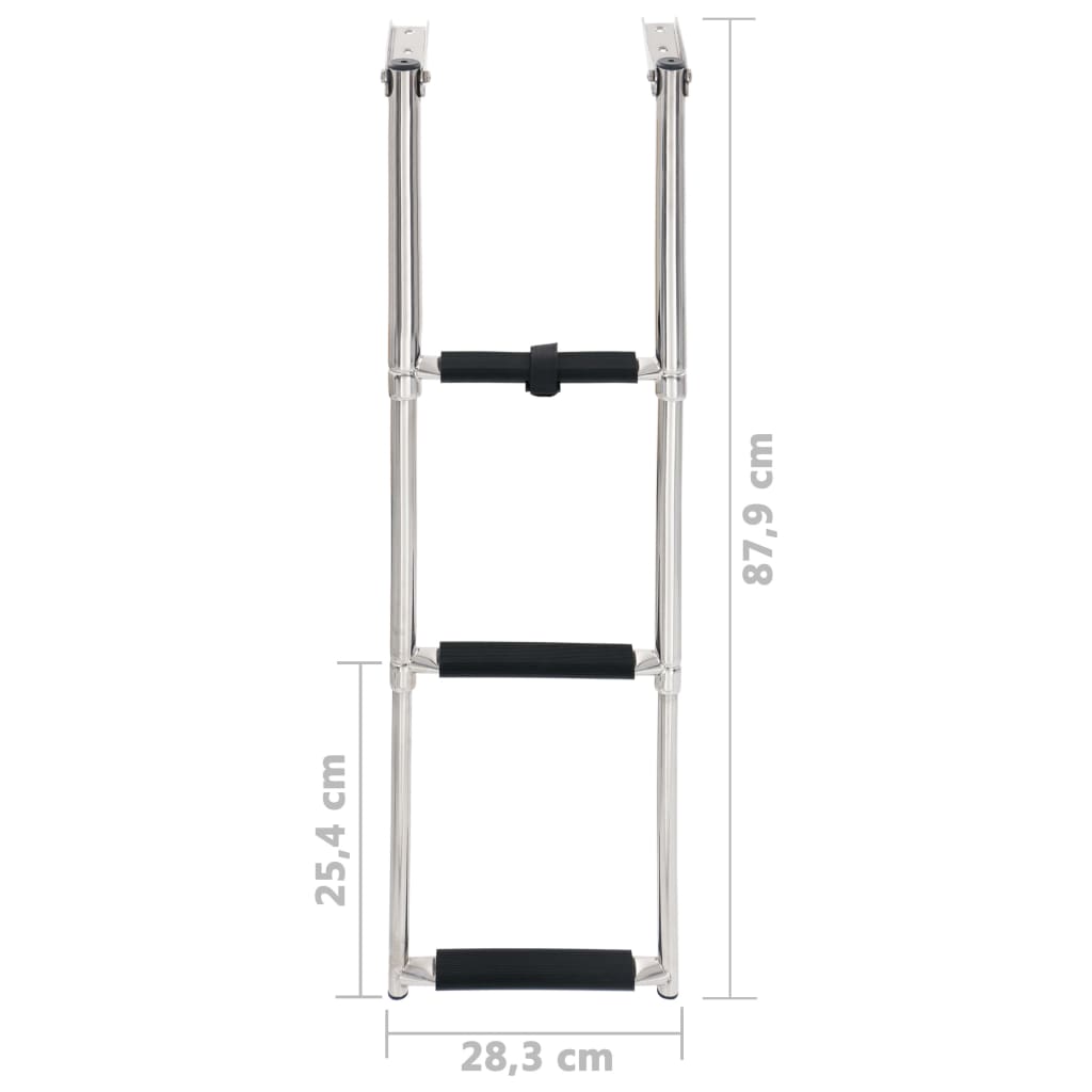 Folding Boarding Ladder 3-step Stainless Steel