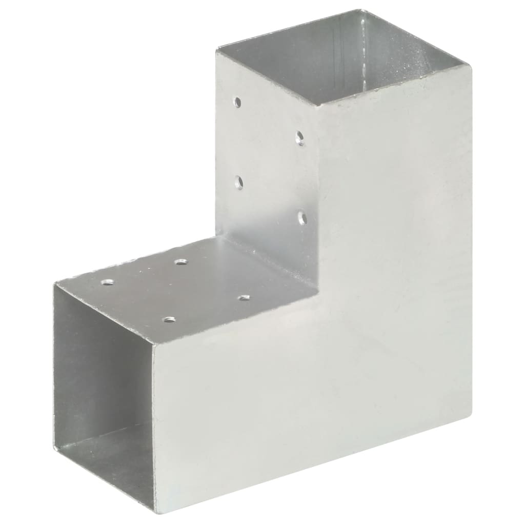 Post Connectors 4 pcs L Shape Galvanised Metal 91x91 mm