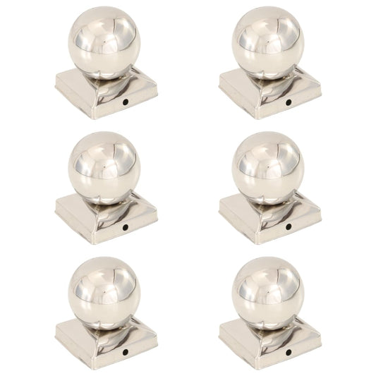 Post Caps 6 pcs Globe Final Stainless Steel 91x91 mm