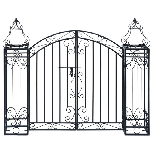 Ornamental Garden Gate Wrought Iron 122x20.5x100 cm