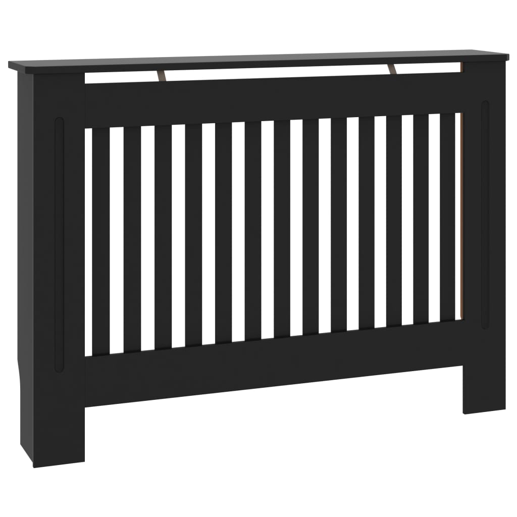 Radiator Cover Black 112x19x81.5 cm MDF