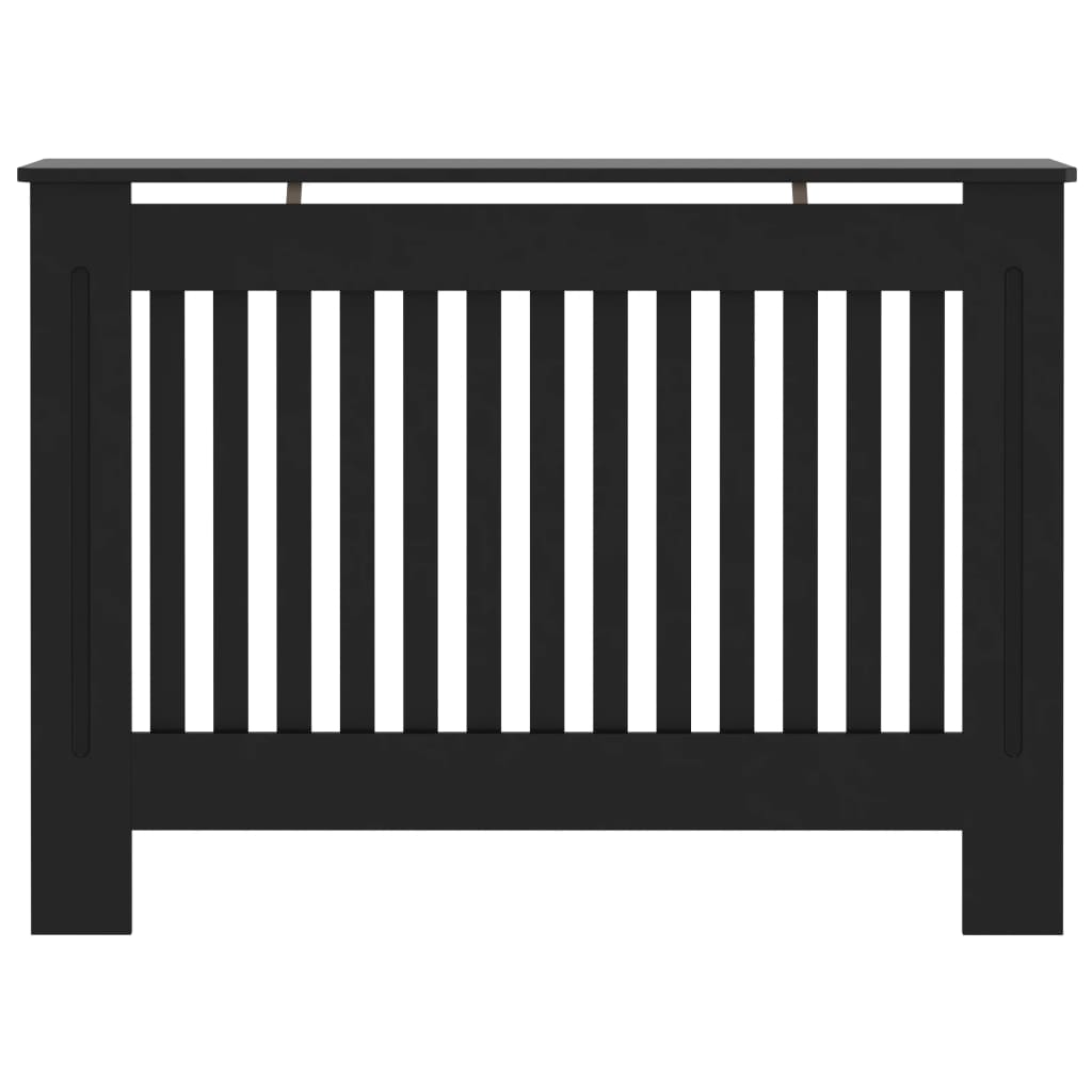 Radiator Cover Black 112x19x81.5 cm MDF