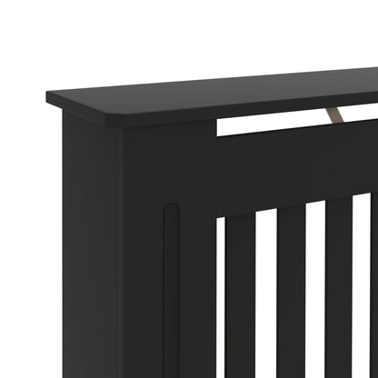 Radiator Cover Black 112x19x81.5 cm MDF