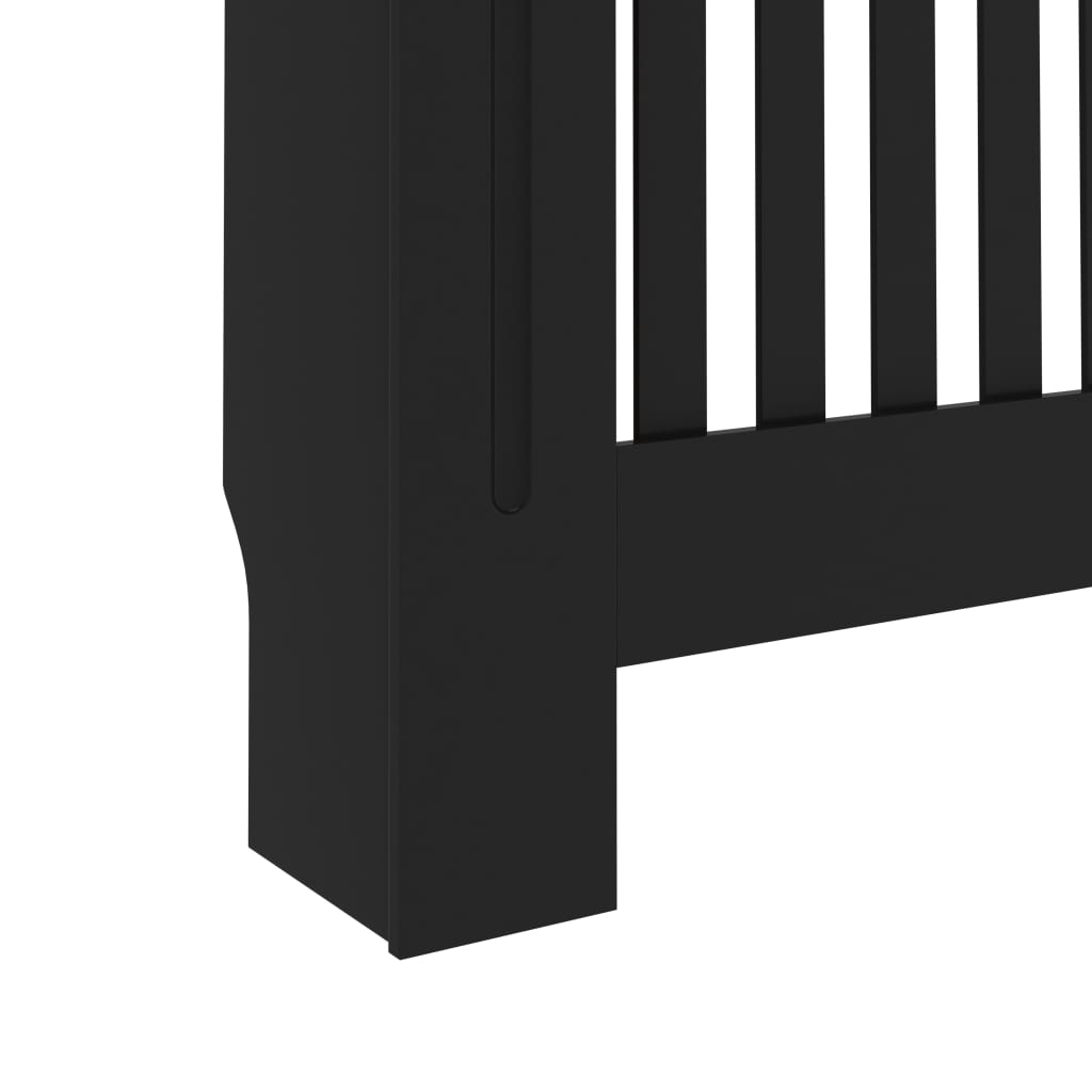 Radiator Cover Black 112x19x81.5 cm MDF