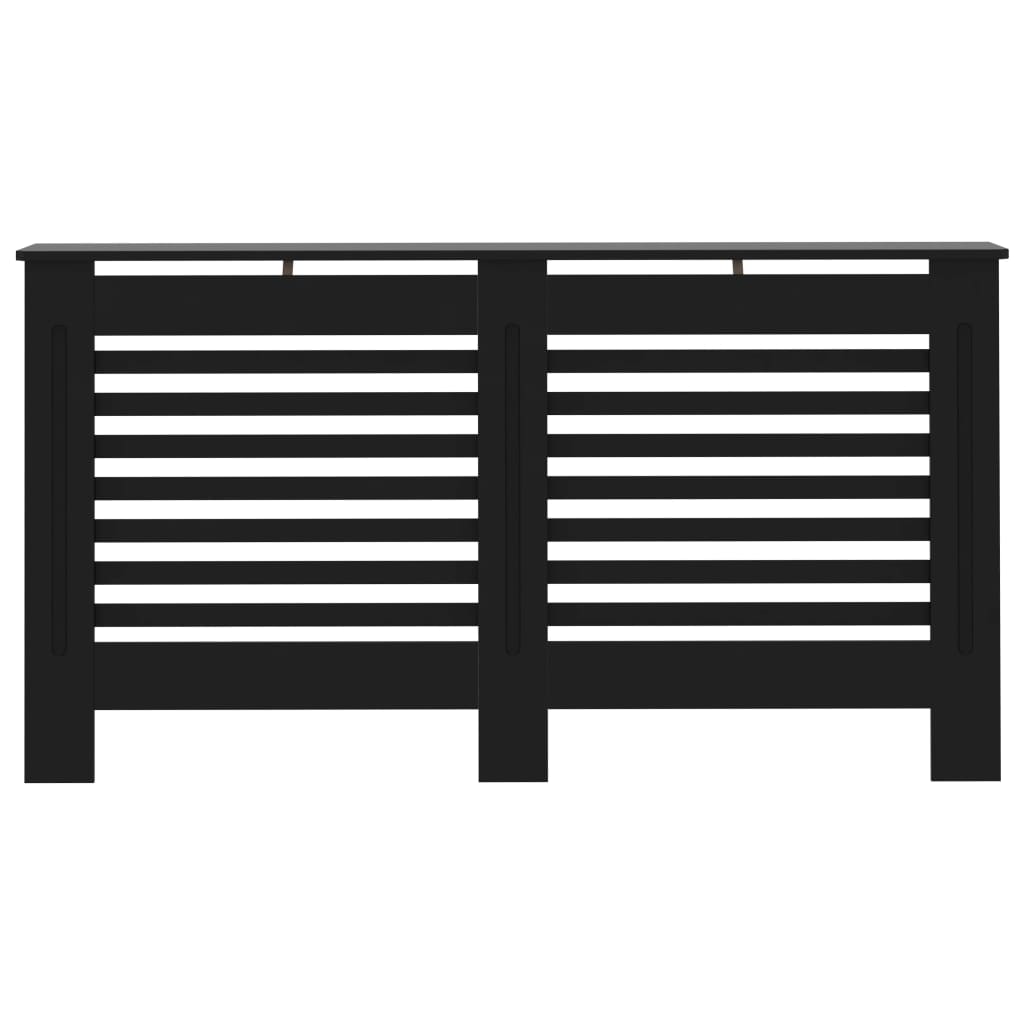 Radiator Cover Black 152x19x81.5 cm MDF